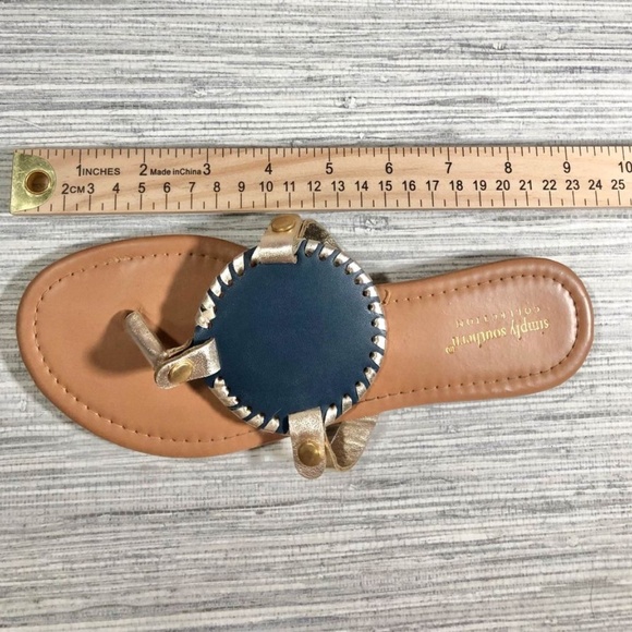 Simply Southern reversible floral flip flop Thong Sandals size 6 - Picture 5 of 10